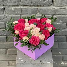 Цветочная композиция из Розы в коробке в Хлевном