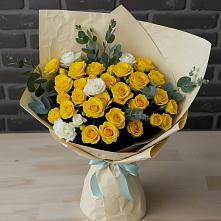 Букет цветов из:  Розы #REPLACE_PRED# Хлевном