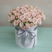 Цветочная композиция из Розы в шляпной коробке #REPLACE_PRED# Хлевном