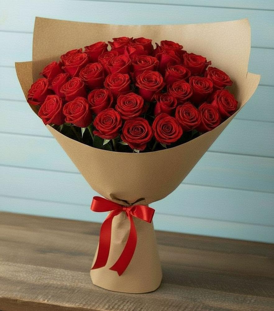 Букет Красные розы Милано в Хлевном