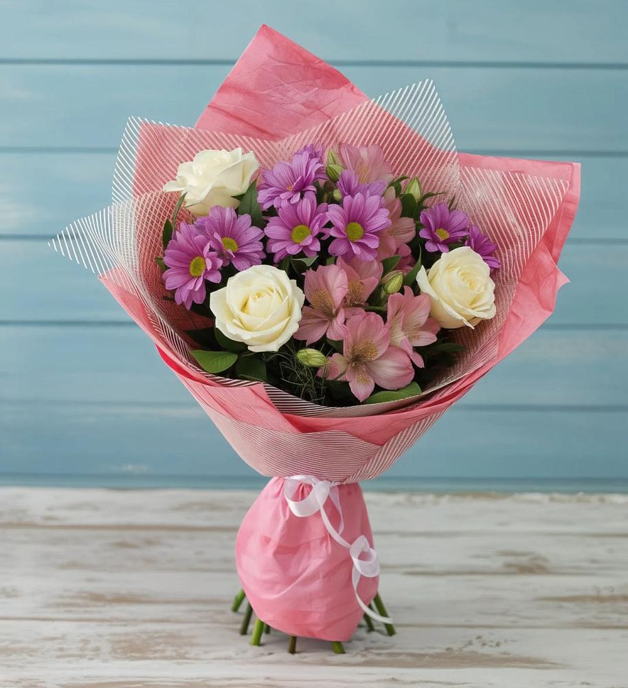 Букет цветов из: Герберы в Хлевном