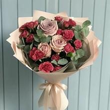 Букет цветов из:  Гвоздики и Розы в Хлевном