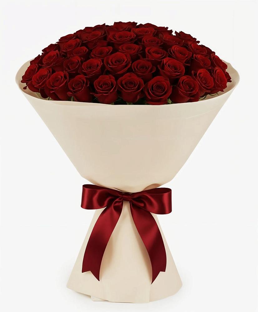 Букет 101 Бордовая роза Блэк Бакарра в Хлевном